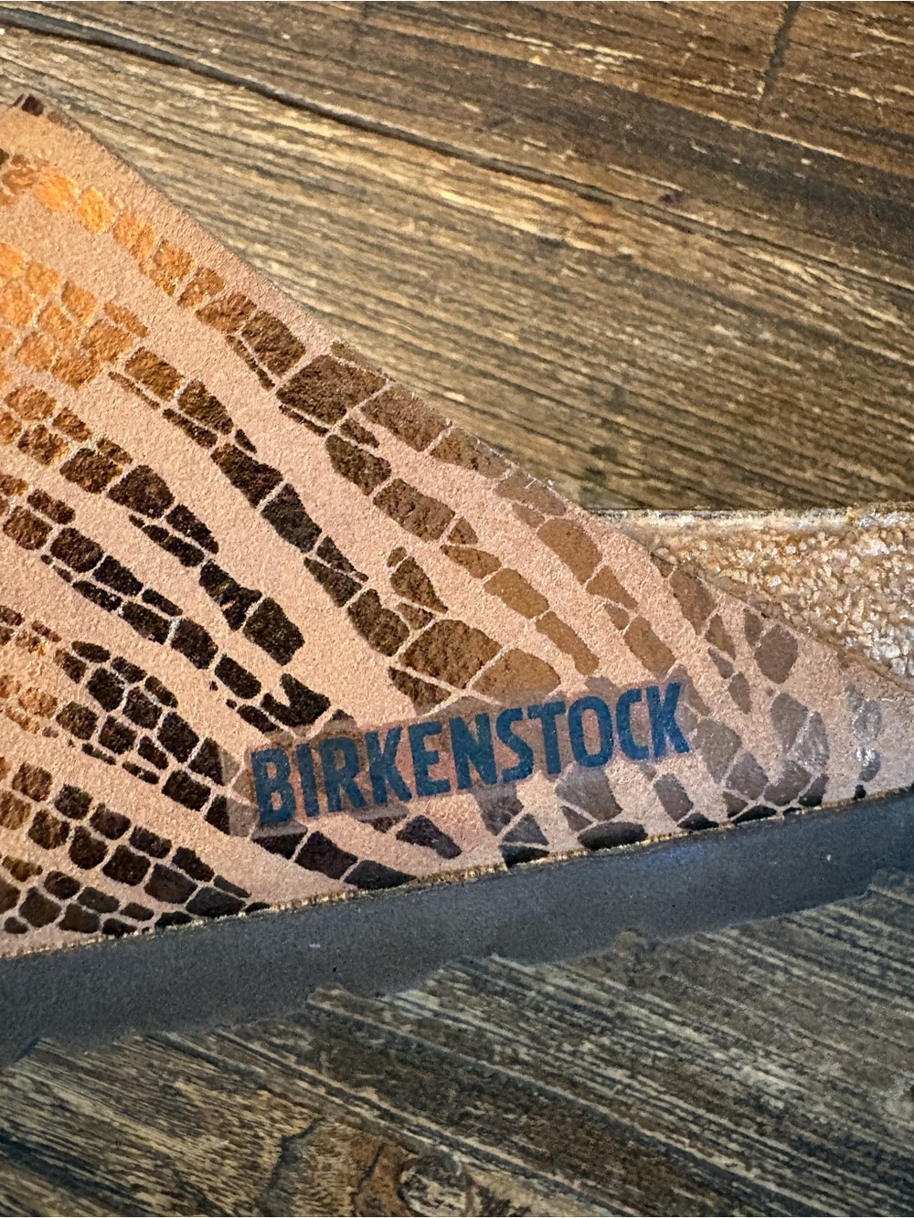 Birkenstock Arizona Sandals Women 38 US 7 Zebra Pecan Metallic Animal Print - Picture 7 of 10